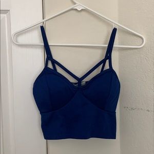Strappy royal blue crop too